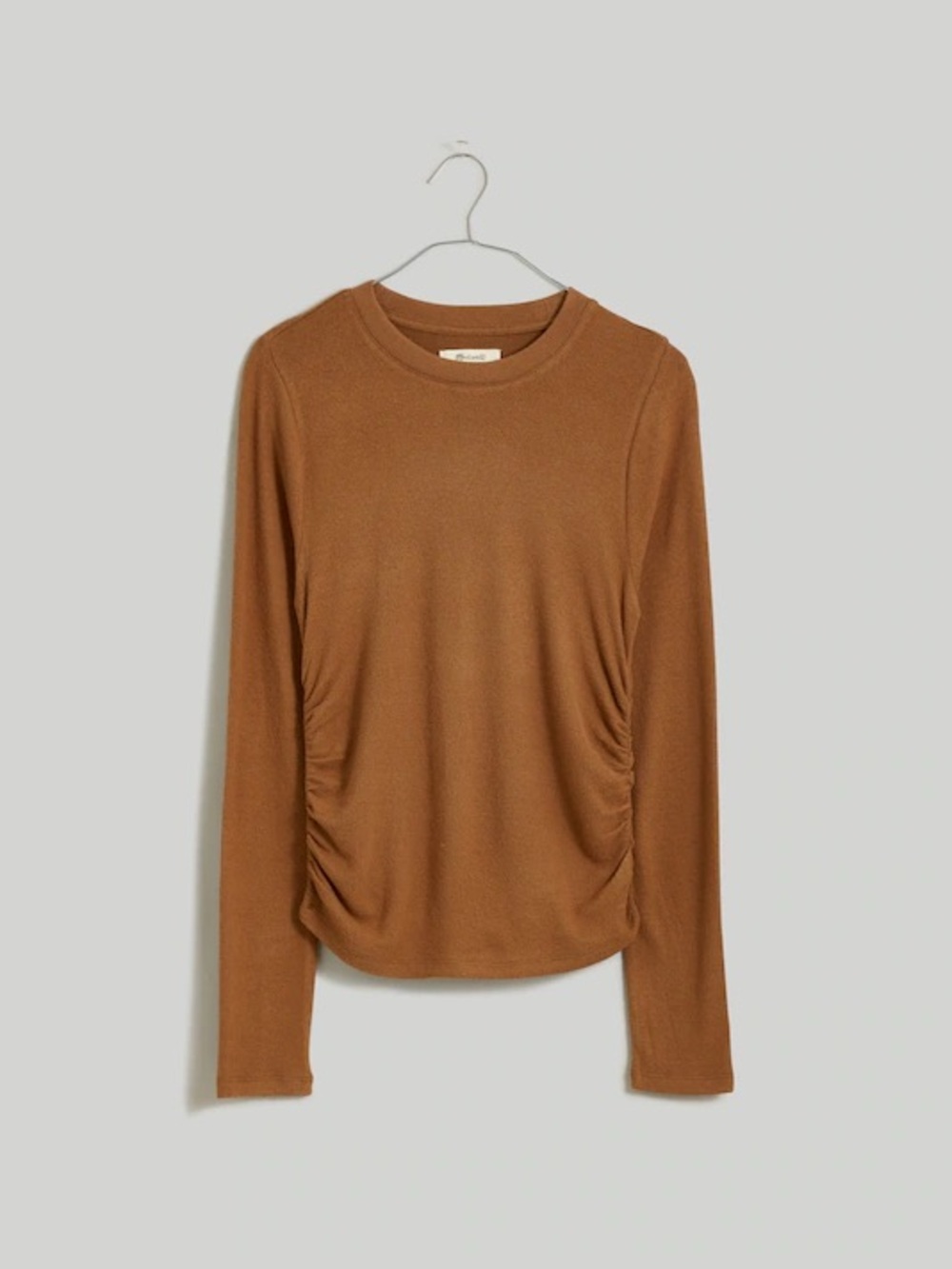 Madewell Brushed Jersey Ruched Long Sleeve Tee